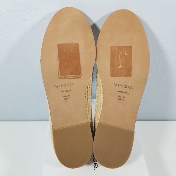 Vince Jalen White Slip On Espadrilles Loafer Flat Size 11 - Picture 8 of 8